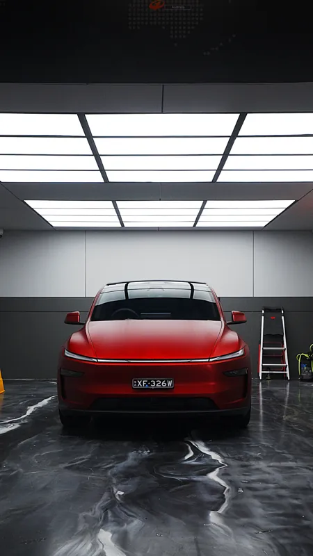 Tesla Model Y shown in the original G’ZOX Adelaide Instagram project